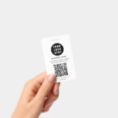 Aangepaste QR-code Modern zakelijk logo Minimalist Badge (Handheld)