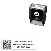 Aangepaste QR-code naam Aangepaste tekst Adres Ste Zelfinktende Stempel (In situ)