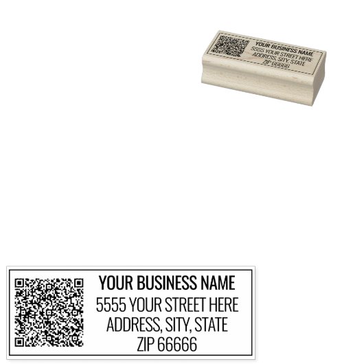 Aangepaste QR-code Naam Adres Aangepaste stempel (Gestempeld)