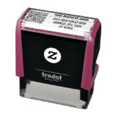 Aangepaste QR-code naam adres zelf-inkende stempel (Product)