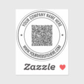 Aangepaste QR-code naam website promotionele stick Sticker (Vel)