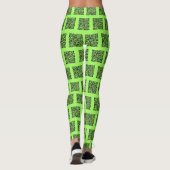 Aangepaste QR-code Neon Green Leggings of Kies Kle (Achterkant)