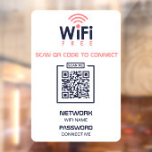 Aangepaste QR-code om te scannen om verbinding te  Raamsticker (Vel 2)