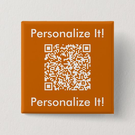 Aangepaste QR-code Oranje Button (Voorkant)