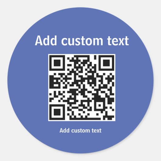aangepaste QR-code personaliseren website Ronde Sticker (Voorkant)