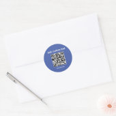 aangepaste QR-code personaliseren website Ronde Sticker (Envelop)