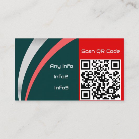 Aangepaste QR-code professioneel Visitekaartje (Achterkant)