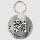 Aangepaste QR-code promotievilver Sleutelhanger (Achterkant)