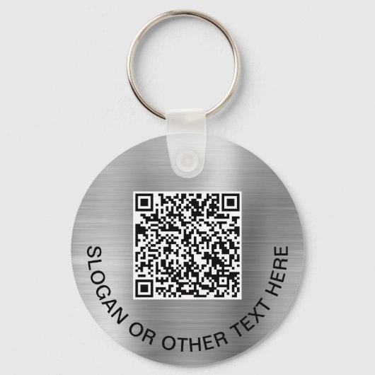 Aangepaste QR-code promotievilver Sleutelhanger (Achterkant)