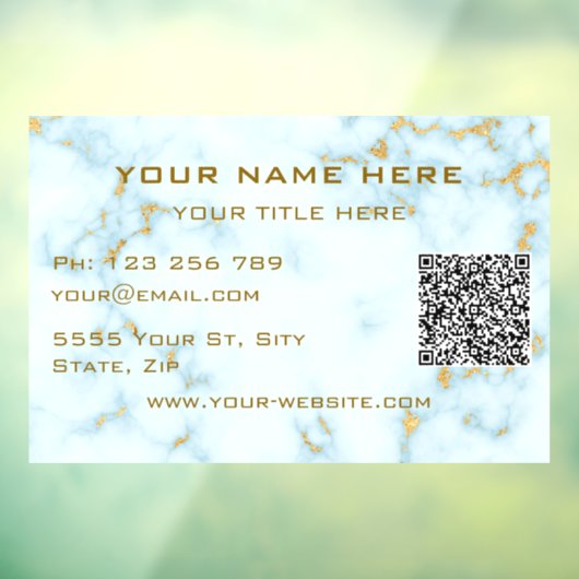 Aangepaste QR-code Promotional Business Window Cli Raamsticker (Vel 3)