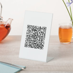 Aangepaste QR-code Reclamebord Met Voetstuk