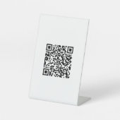 Aangepaste QR-code  Reclamebord Met Voetstuk (Voorkant)