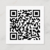 Aangepaste QR Code Retro Social Media Verbind met  Vierkante Visitekaartje (Achterkant)