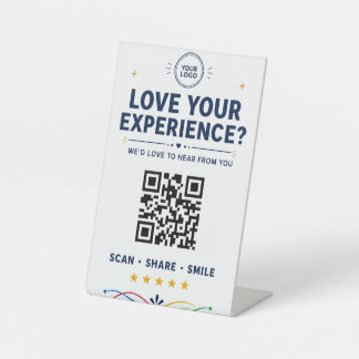 Aangepaste QR-code review-bord voor kleine bedrijv Reclamebord Met Voetstuk