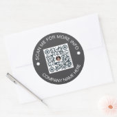 Aangepaste QR-code Rond Vinyl Waterdicht Bedrijf Ronde Sticker (Envelop)