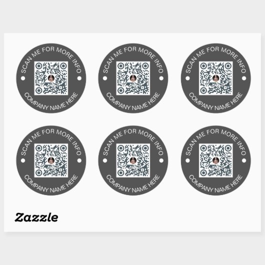 Aangepaste QR-code Rond Vinyl Waterdicht Bedrijf Ronde Sticker (Vel)