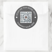 Aangepaste QR-code Rond Vinyl Waterdicht Bedrijf Ronde Sticker (Tas)