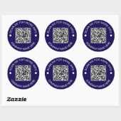 Aangepaste QR-code Rond Vinyl Waterdicht Bedrijf Ronde Sticker (Vel)