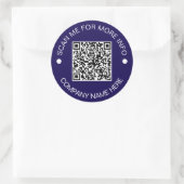 Aangepaste QR-code Rond Vinyl Waterdicht Bedrijf Ronde Sticker (Tas)