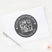 Aangepaste QR-code Rond Vinyl Waterdicht Bedrijf Ronde Sticker (Envelop)