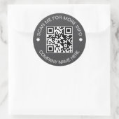 Aangepaste QR-code Rond Vinyl Waterdicht Bedrijf Ronde Sticker (Tas)