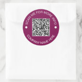 Aangepaste QR-code Rond Vinyl Waterdicht Bedrijf Ronde Sticker (Tas)