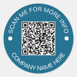 Aangepaste QR-code Rond Vinyl Waterdicht Bedrijf Ronde Sticker