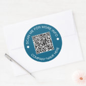 Aangepaste QR-code Rond Vinyl Waterdicht Bedrijf Ronde Sticker (Envelop)