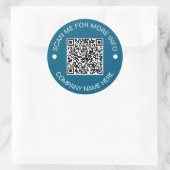 Aangepaste QR-code Rond Vinyl Waterdicht Bedrijf Ronde Sticker (Tas)
