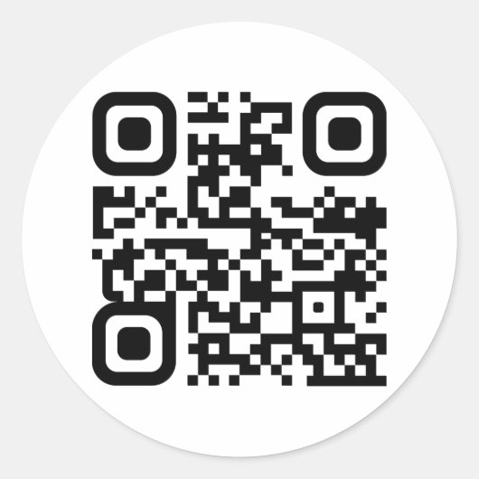 Aangepaste QR-code Ronde Sticker (Voorkant)