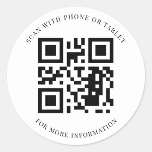 Aangepaste QR-code Ronde Sticker