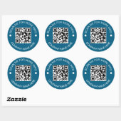 Aangepaste QR-code ronde vinyl waterdichte zakelij Sticker (Vel)