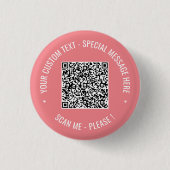 Aangepaste QR Code Scan Info en Tekst Button Gift (Voorkant)