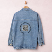 Aangepaste QR Code Scan Info en tekst Denim Jacket (Hangar)