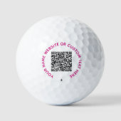 Aangepaste QR Code Scan Info en Tekst Golf Ballen (Voorkant)