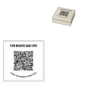 Aangepaste QR Code Scan Info en tekst Rubber Stamp Rubberstempel (Gestempeld)