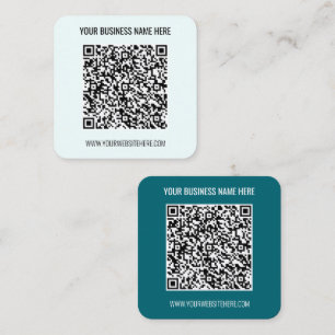 Aangepaste QR Code Scan Info en Tekst Visitekaartj Vierkante Visitekaartje