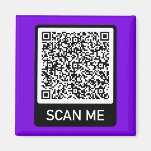 Aangepaste QR Code Scan Info Gepersonaliseerde Mag Magneet (Voorkant)