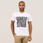 Aangepaste QR Code Scan Info Grappig geschenk T-sh T-shirt (Voorkant volledig)