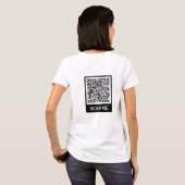 Aangepaste QR code scan info je grappige T-shirt (Achterkant volledig)