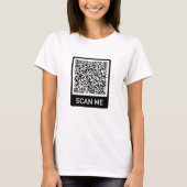 Aangepaste QR code scan info je grappige T-shirt (Voorkant)