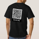 Aangepaste QR code scan info je grappige T-shirt c (Achterkant)