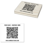 Aangepaste QR Code Scan Info Naam Website Rubber S Rubberstempel (Gestempeld)