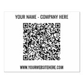 Aangepaste QR Code Scan Info Naam Website Rubber S Rubberstempel (Afrduk)