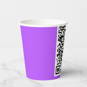 Aangepaste QR Code Scan Info Paper Cups - Uw kleur Papieren Bekers