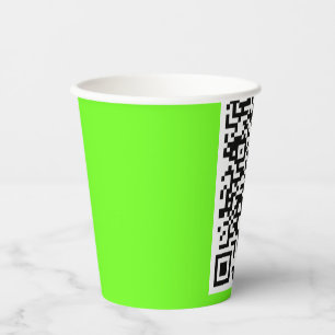 Aangepaste QR-code Scan Info Papieren bekers Uw kl