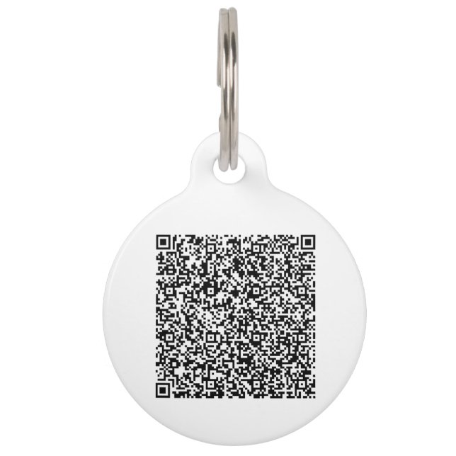 Aangepaste QR Code Scan Info PET ID Tag uw kleuren Huisdierpenning (Voorkant)
