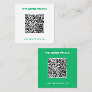 Aangepaste QR Code Scan Info Promotie Visitekaartj Vierkante Visitekaartje