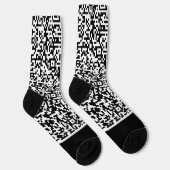 Aangepaste QR Code Scan Info Sokken - Kies kleuren (Rechts)