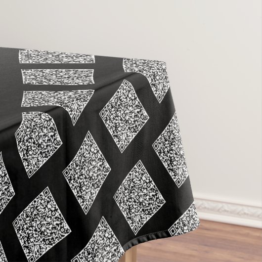 Aangepaste QR Code Scan Info Tafelkleed - Kies kle (Voorbeeld)